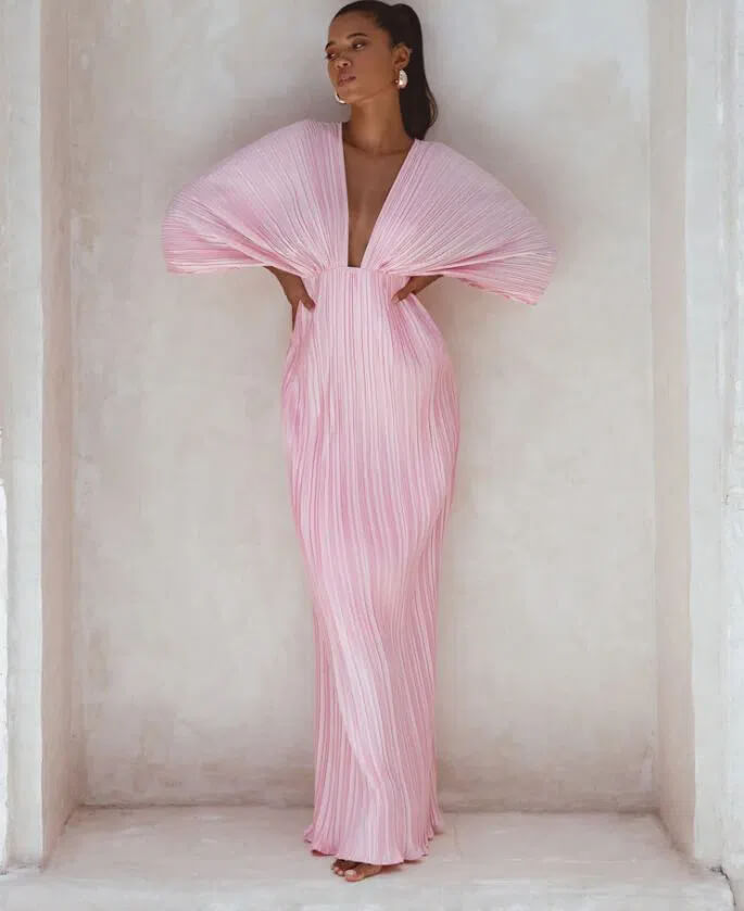 Sonya Moda - Gianna Plissee Dress | Pink