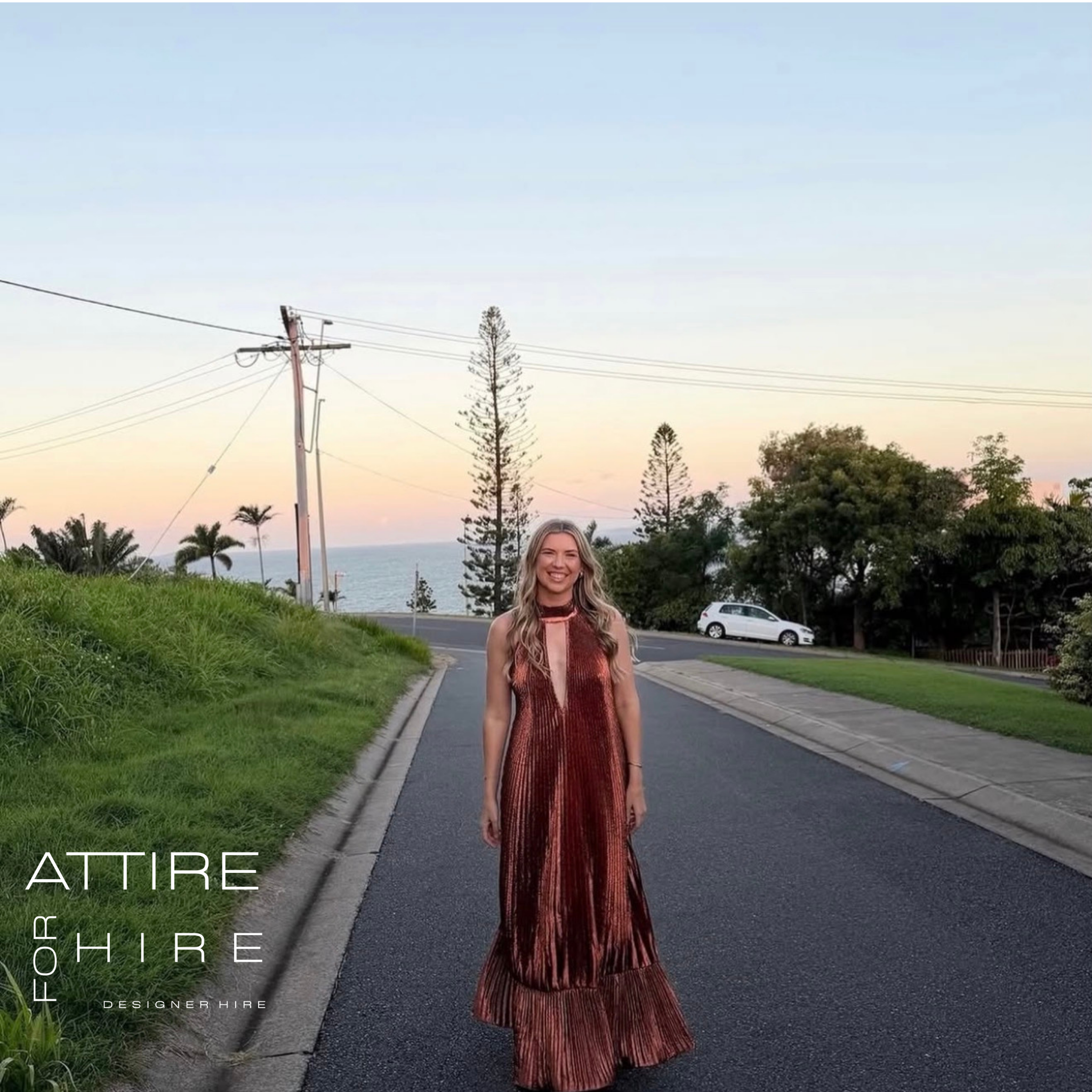 L'idee - Libertie Gown in Bronze Glitter