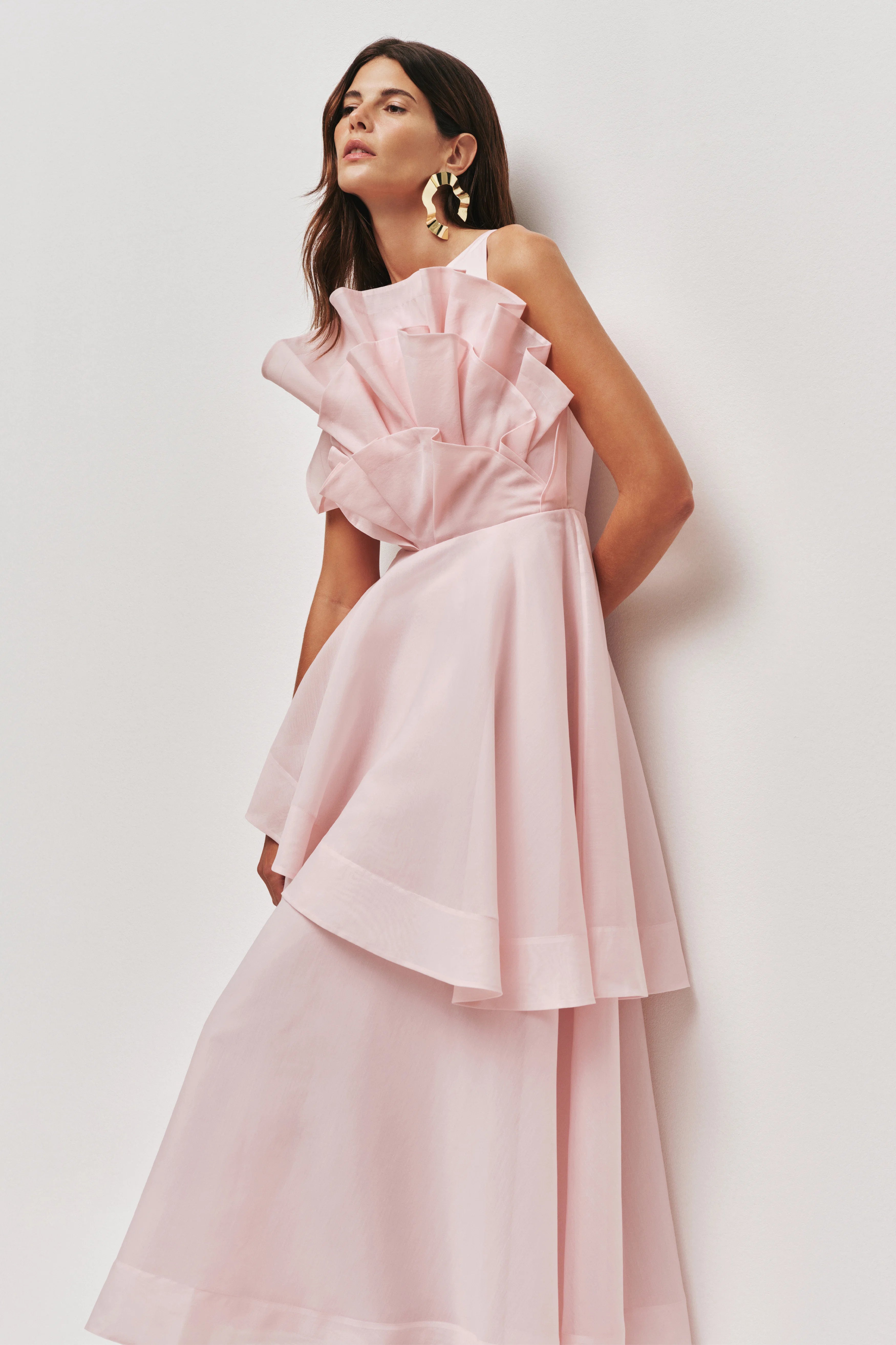 AJE - Selestia Midi Dress in Ash Pink
