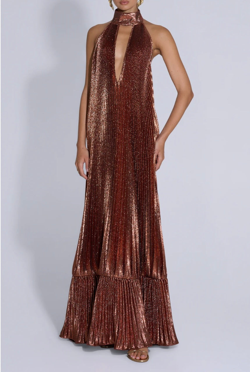 L'idee - Libertie Gown in Bronze Glitter