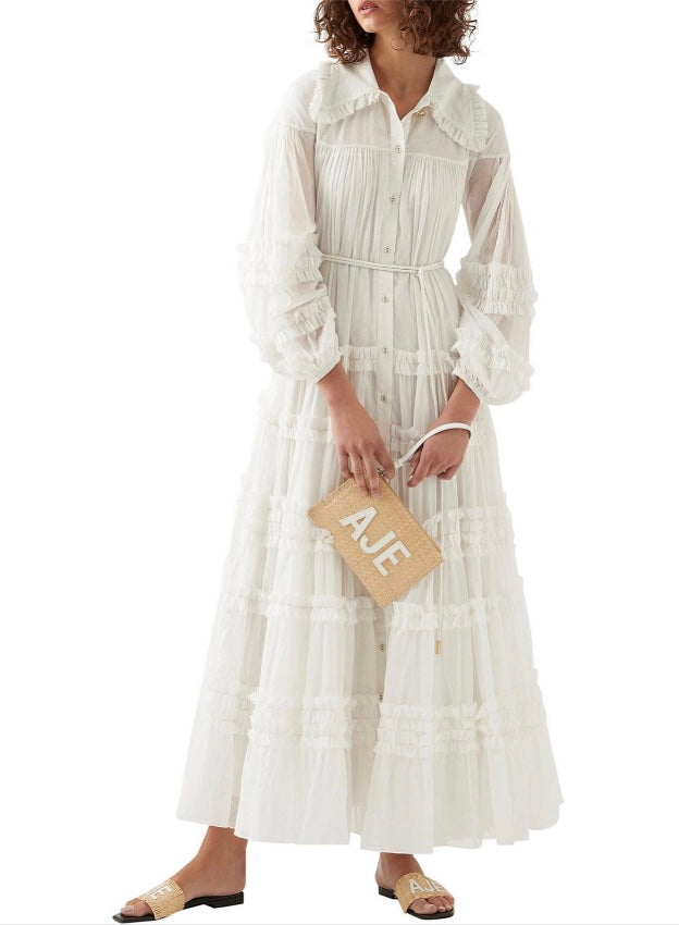 Memento Tiered Maxi in white