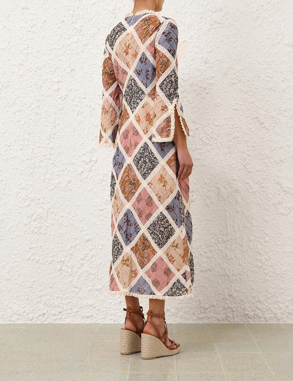 Zimmermann - Tallow Lace Trim Midi Dress