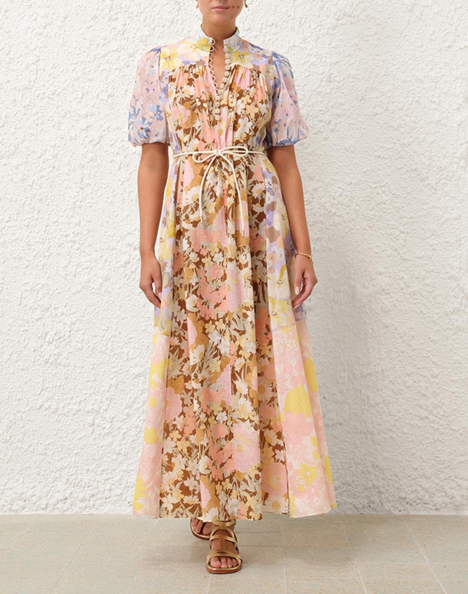 Zimmermann - Pop Puff Sleeve Maxi Dress