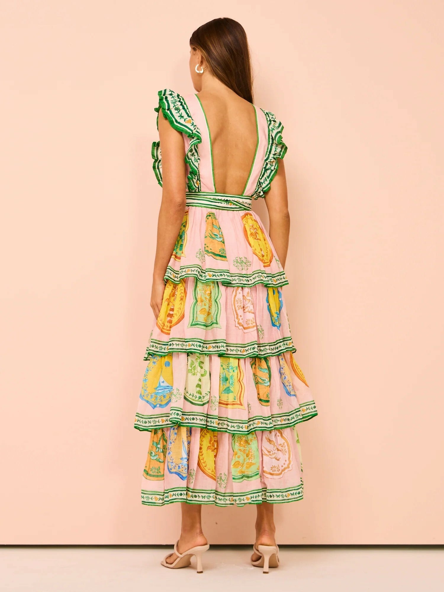Alemais - Porcelain Frill Midi