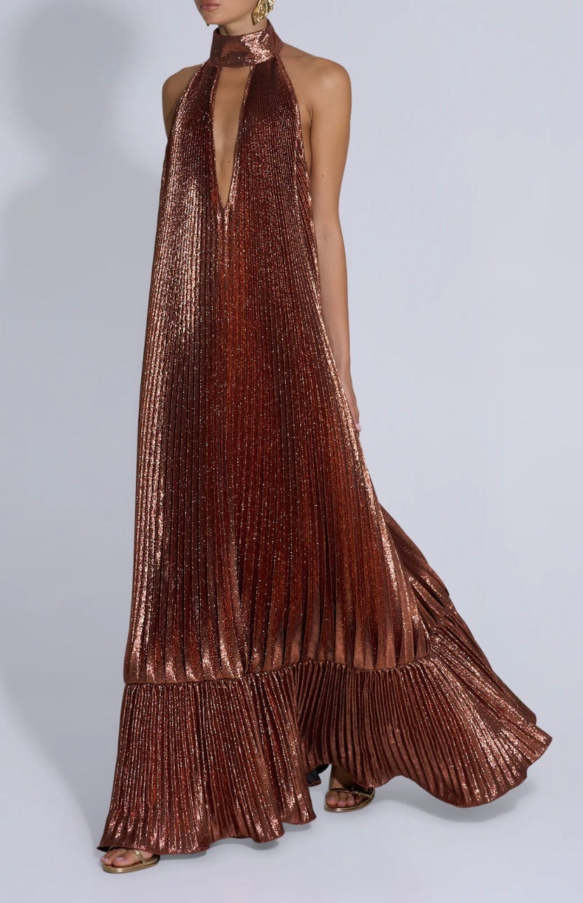 L'idee - Libertie Gown in Bronze Glitter