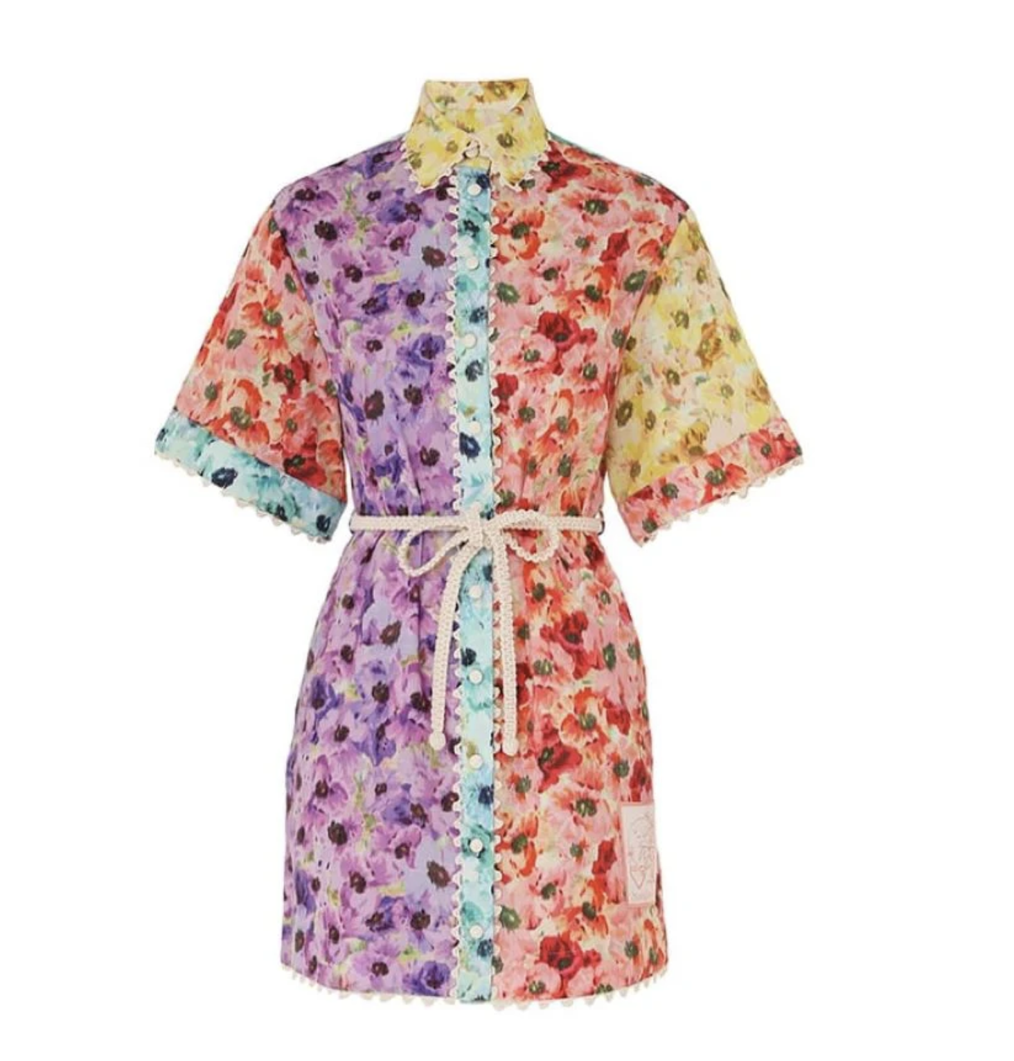 Zimmermann - Lightburst Trimmed Shirt Dress