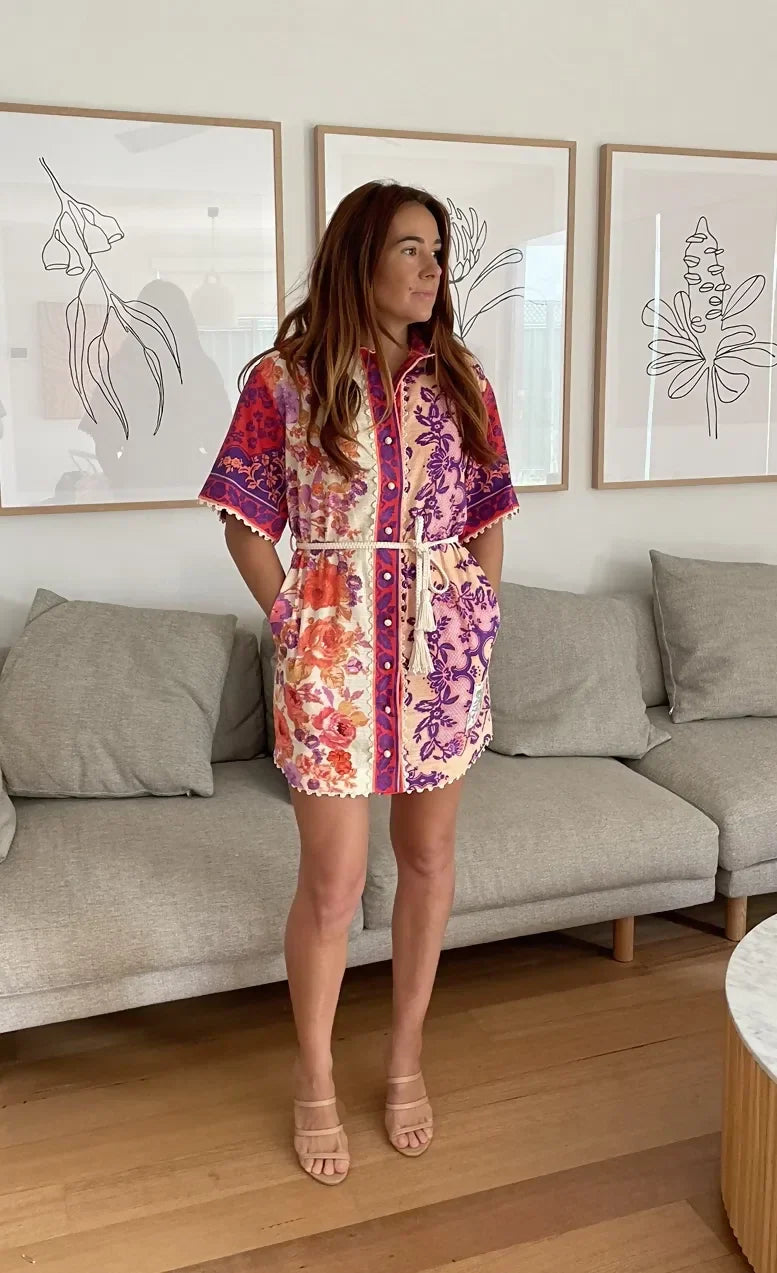 Zimmermann - Raie Trimmed Shirt Dress